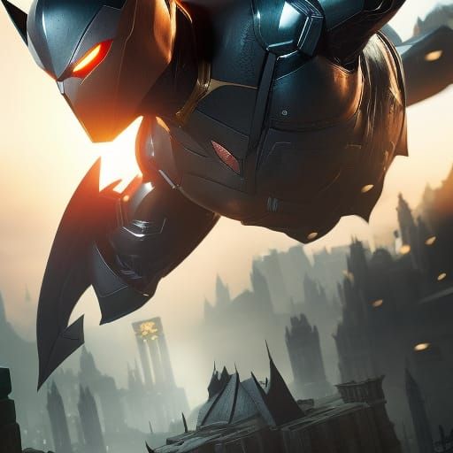 Batman Portrait in Dynamic Comic Book Style