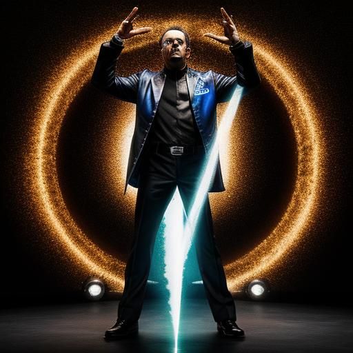 Ricky Bobby with Colt 45 in Ultrarealistic Style