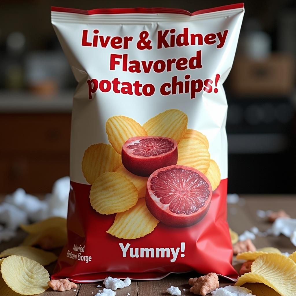 Liver and Kidney Flavored Potato Chips