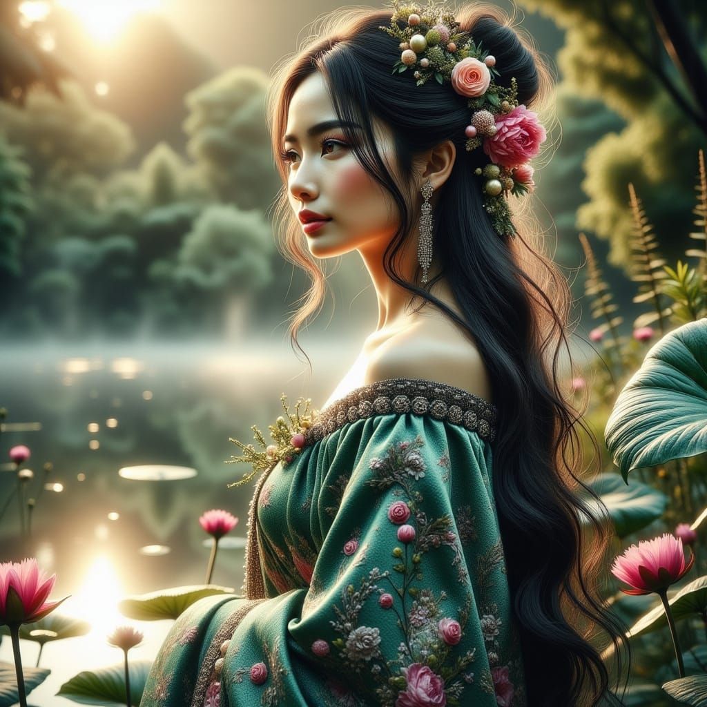 Ethereal Beauty in Traditional Silk