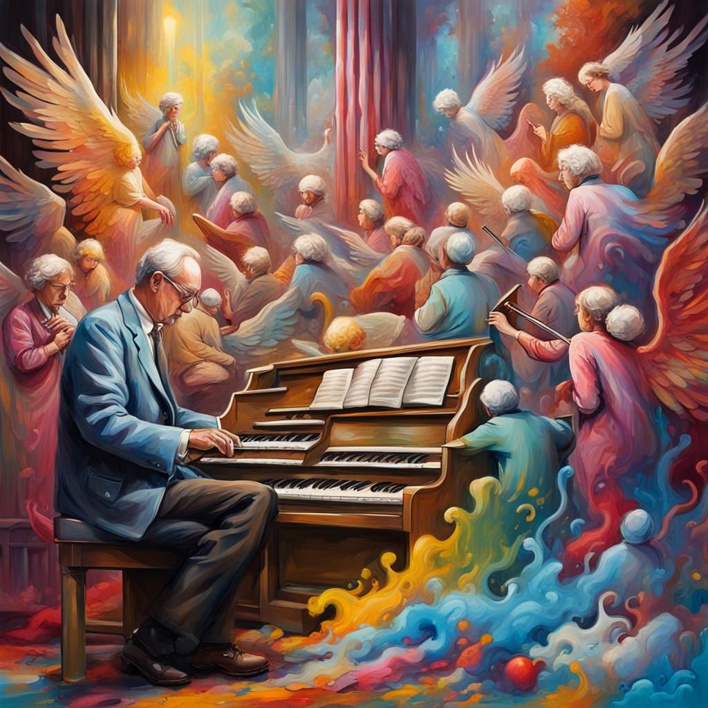 Messiaen and Angels in Graffiti Art Style
