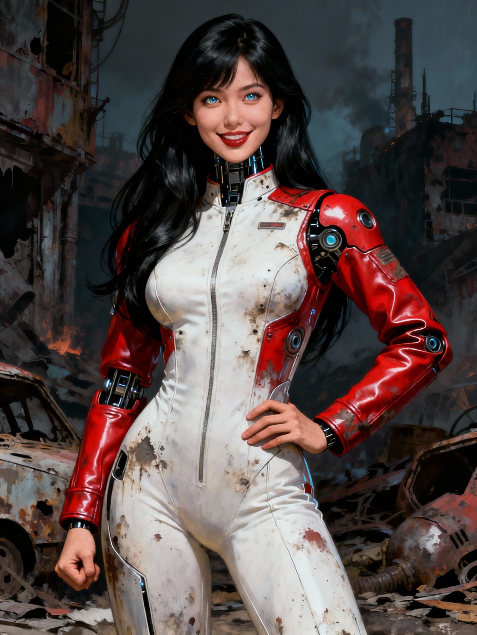 Android Beauty in Post-Apocalyptic World