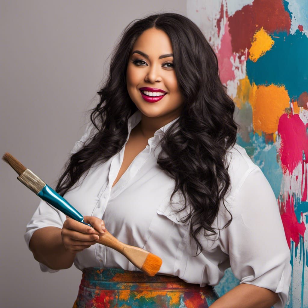 Portrait of a Woman Holding a Paintbrush