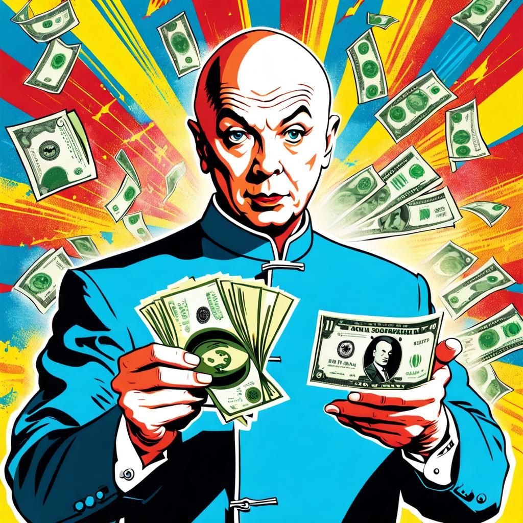 Dr. Evil's Pop Art Billion Dollar Portrait