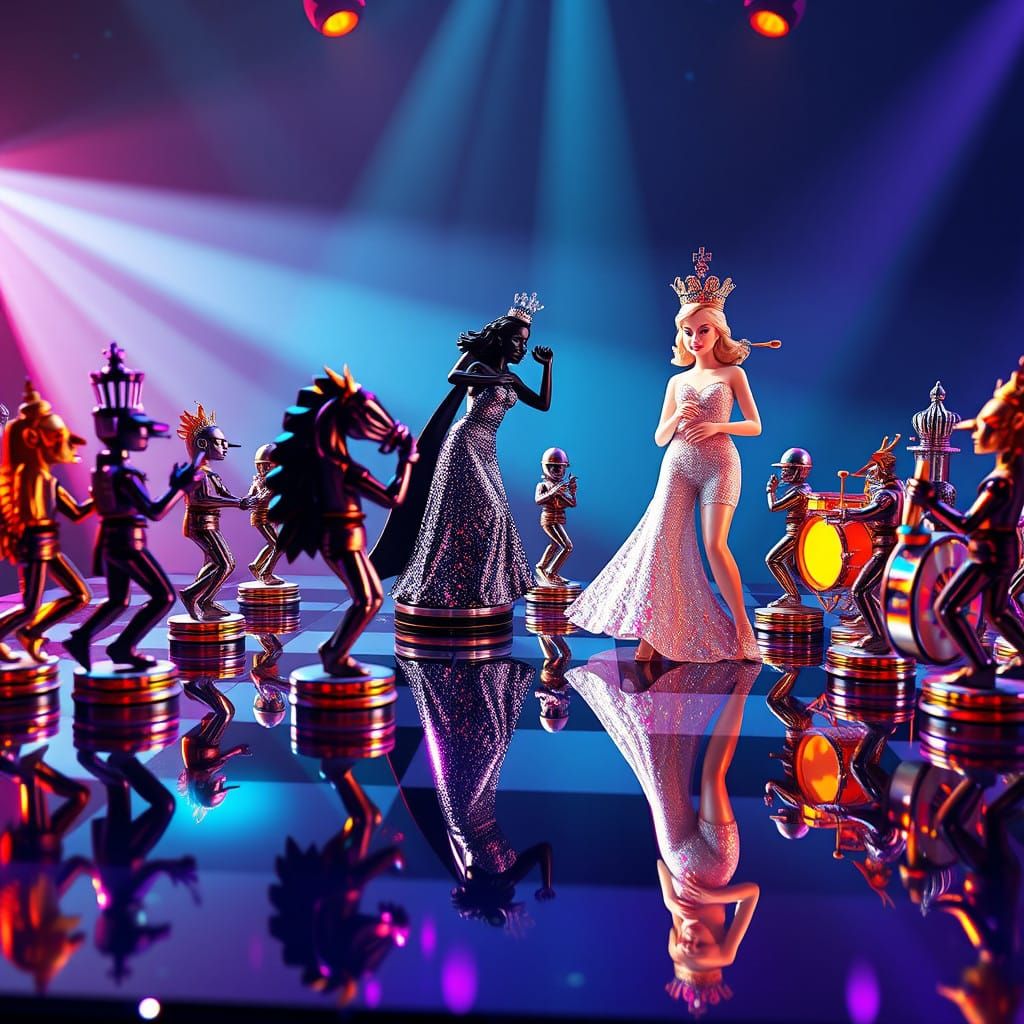 Disco Queens Unite on a Mirrored Chessboard