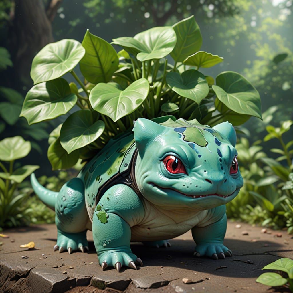 Stunning Photo-Realistic Portrait of a Bulbasaur