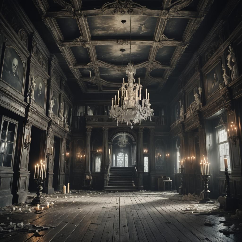 Haunted House Grand Entrance in Digital Matte Painting