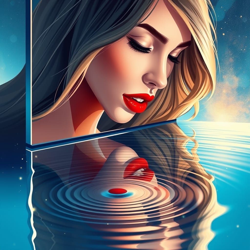 Surreal Modern Goddess Reveals Her Dreamlike Reflection