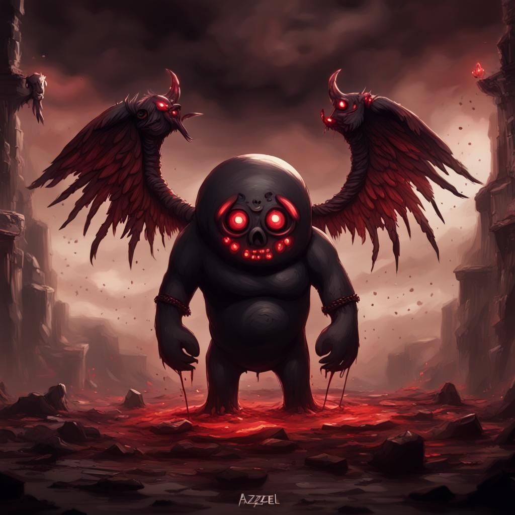 Azazel from Binding of Isaac: Epic Digital Painting