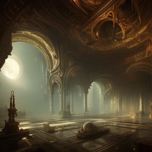 Dramatic Dance Room with Brutalist Architecture