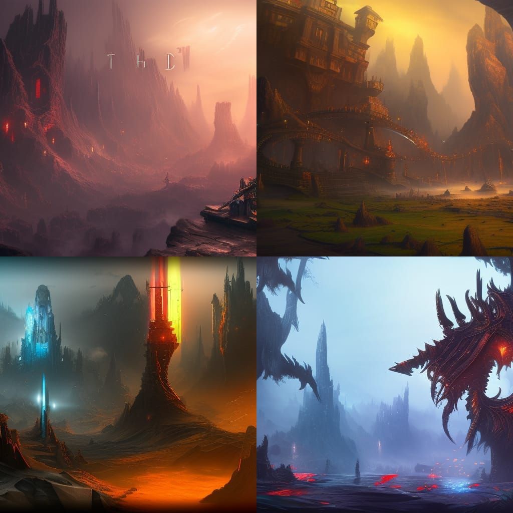 Fantasy Game Splash Screen in Detailed Matte Style