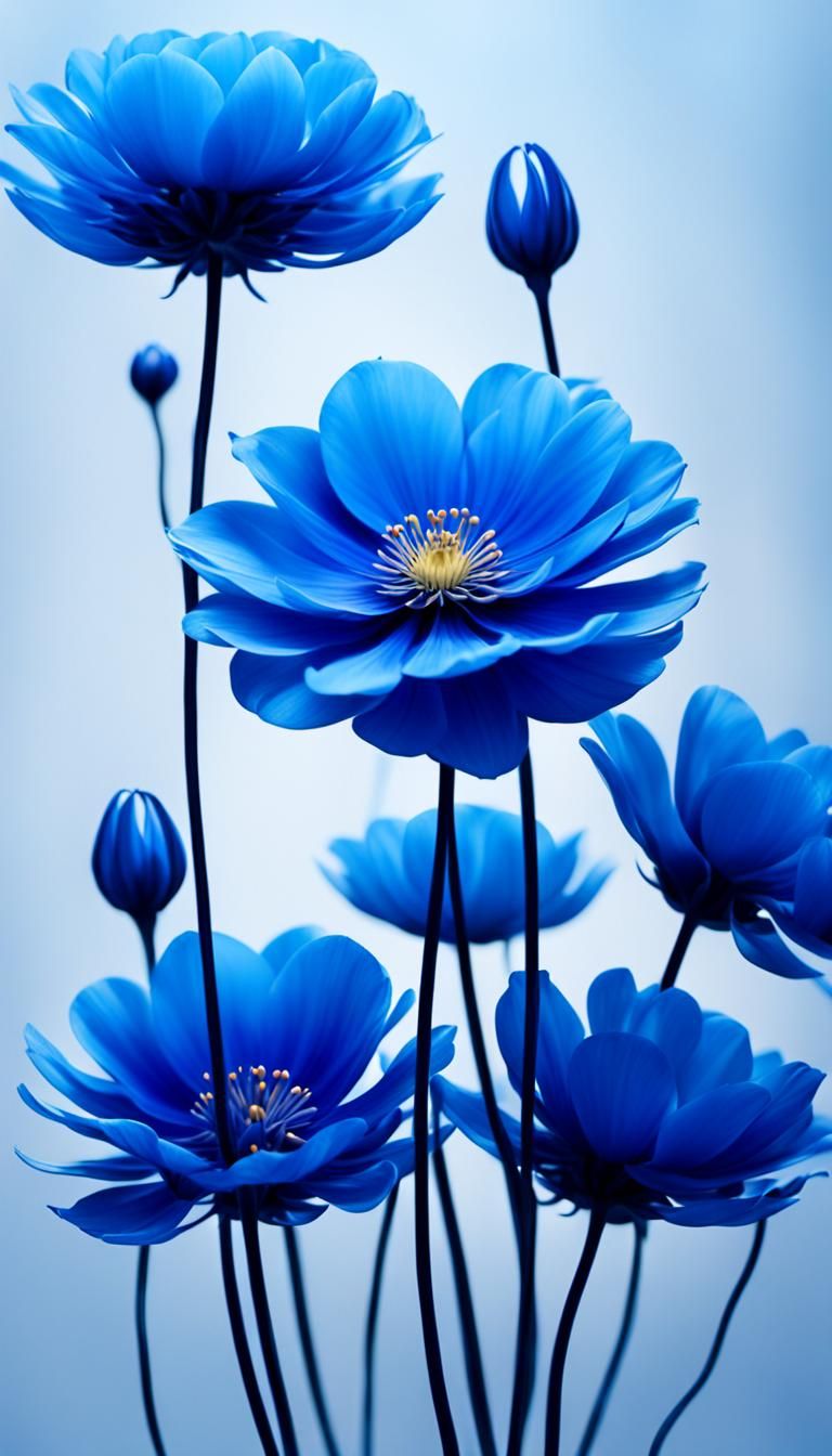 Magical Surreal Floral Landscape in Ethereal Style