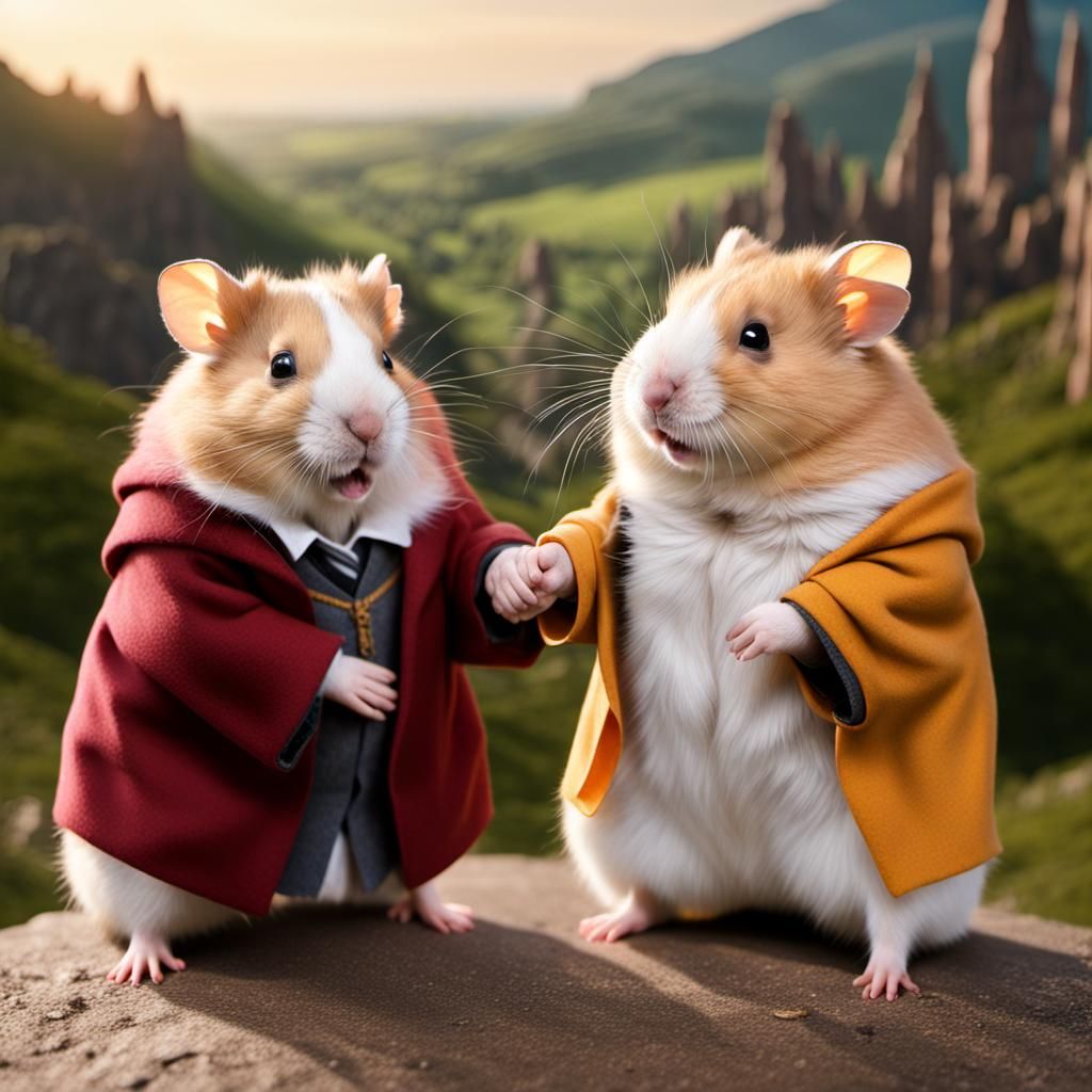 Harry and Ginny at Hogwarts Hilltop