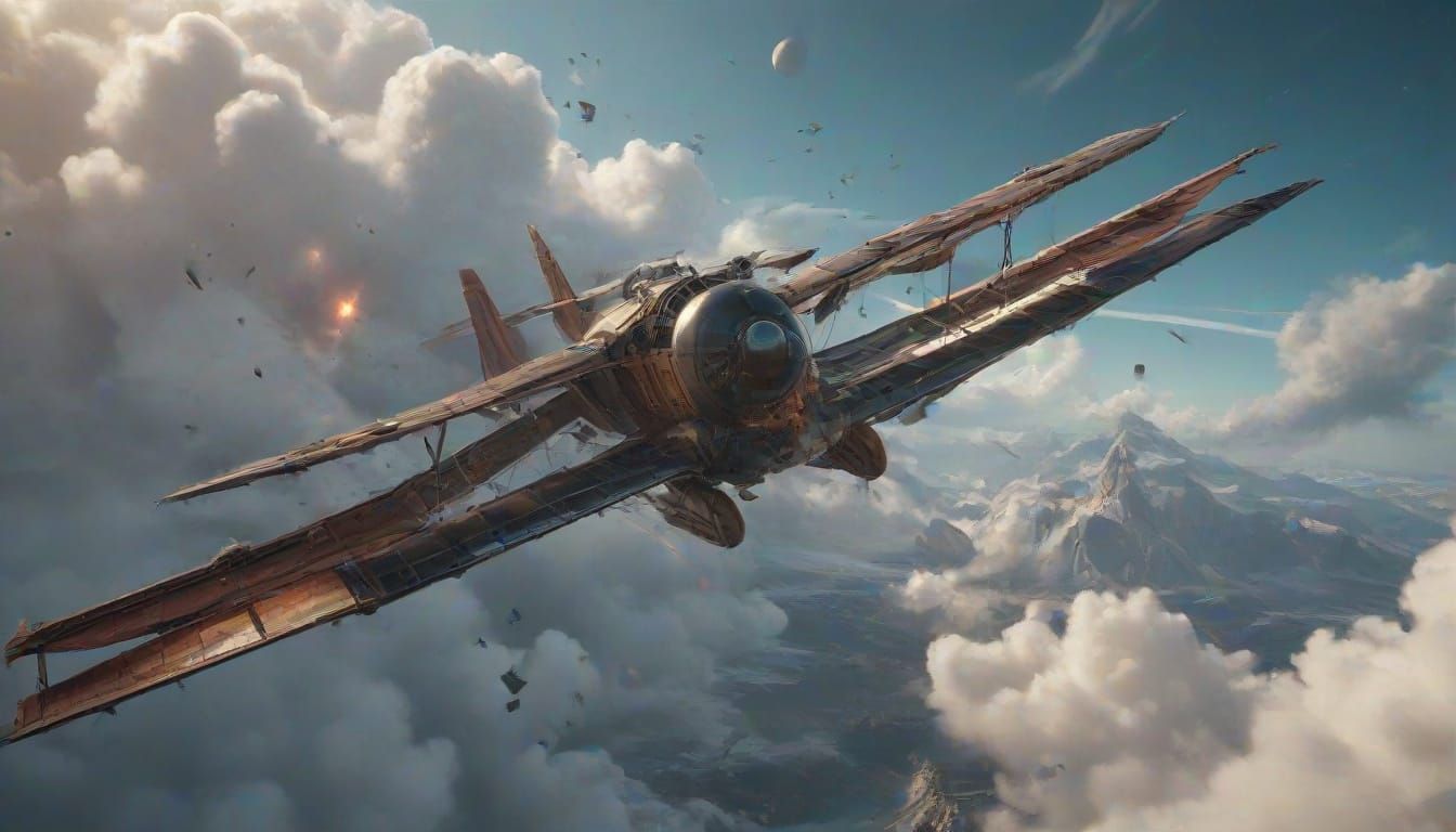 Determined Adventurer Soars Above a War-Torn Alien Planet