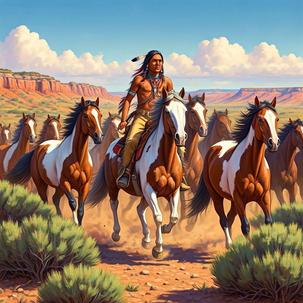 Old West Mustang Roundup by Native Rider