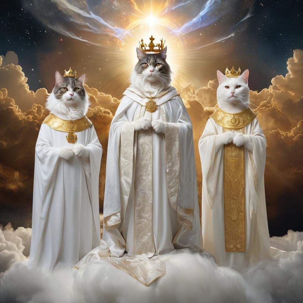 The Holy Trinity: Cat-Father, Cat-Son and Cat-Spirit, among ...