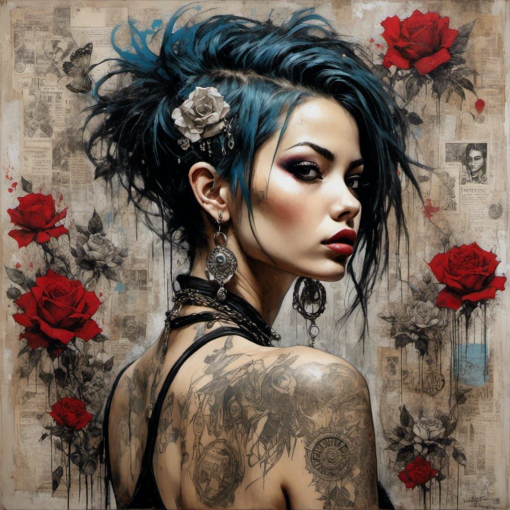 Grunge Punk Poster with Quirky Style