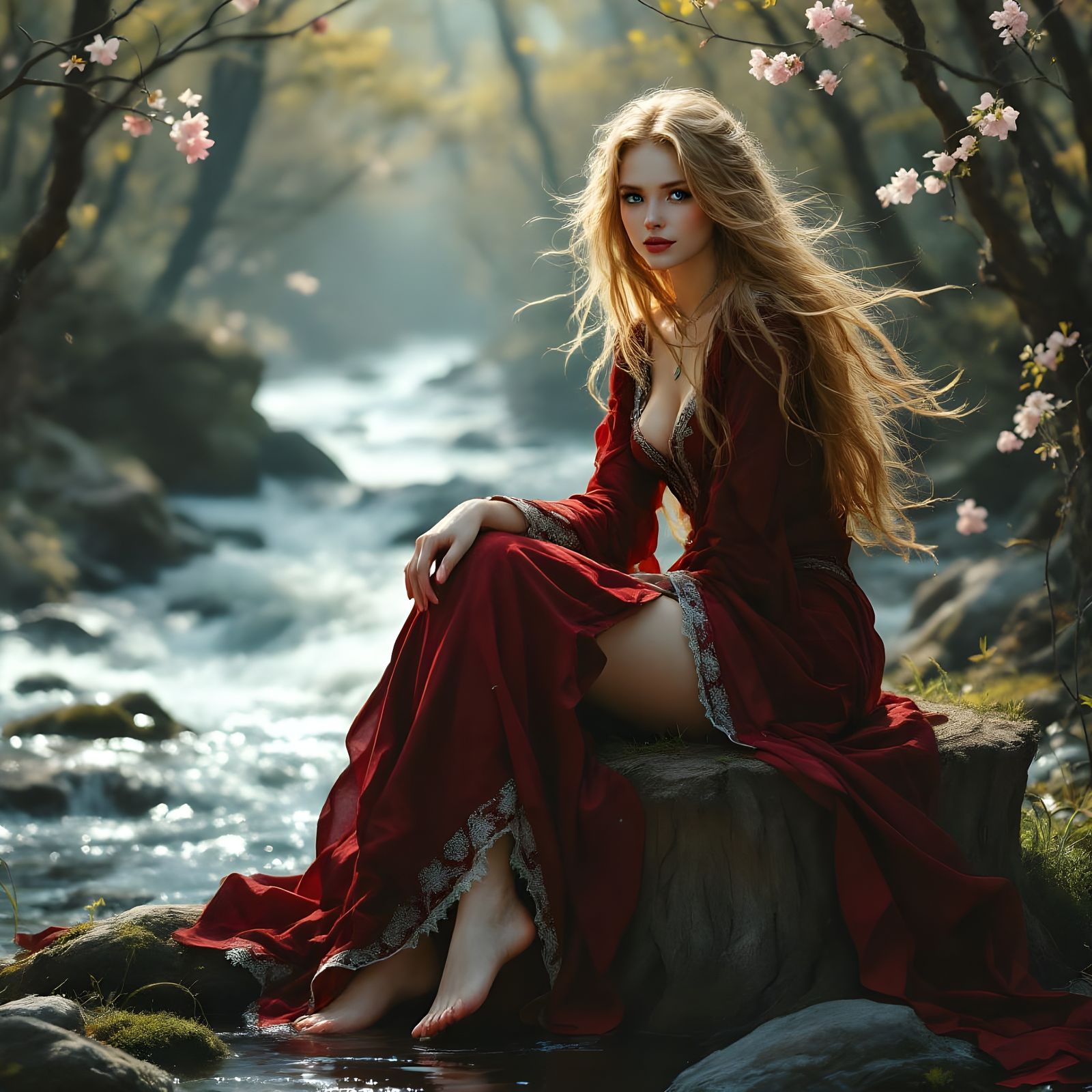 Goddess of Storytelling in Hyper Realistic Oil Painting