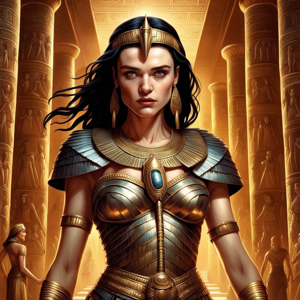 Warrior Princess in Ancient Egypt: Pixar Style