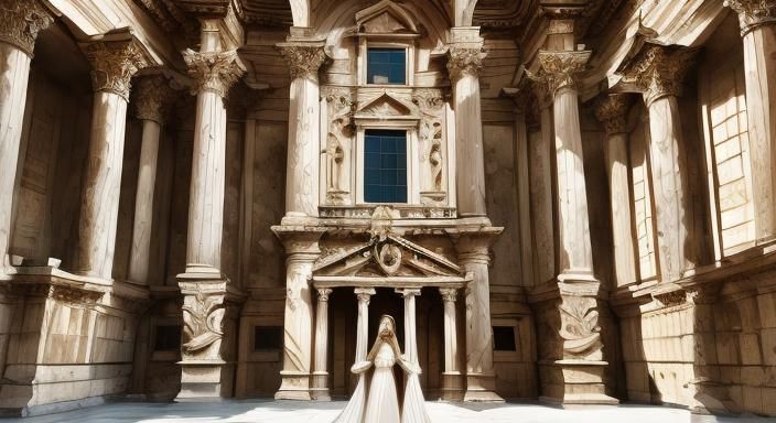 Greek Aristocrat in Baroque Palazzo Garden