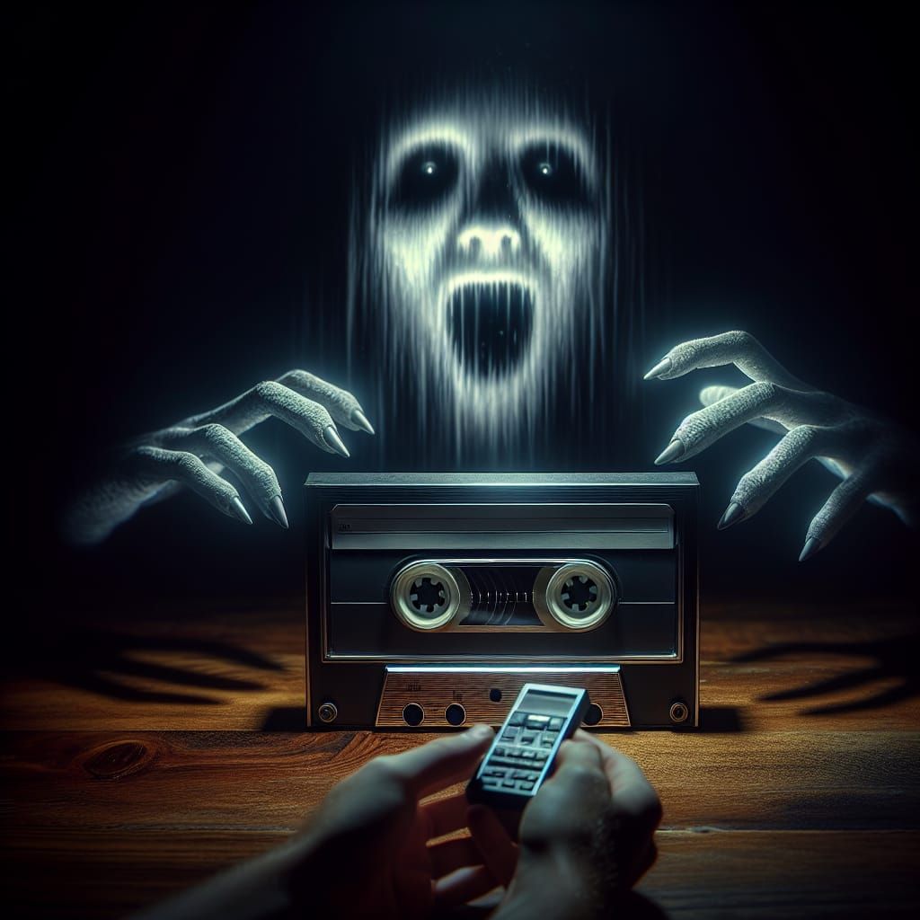 Ghostly Face Emerges From Vintage Tape Recorder