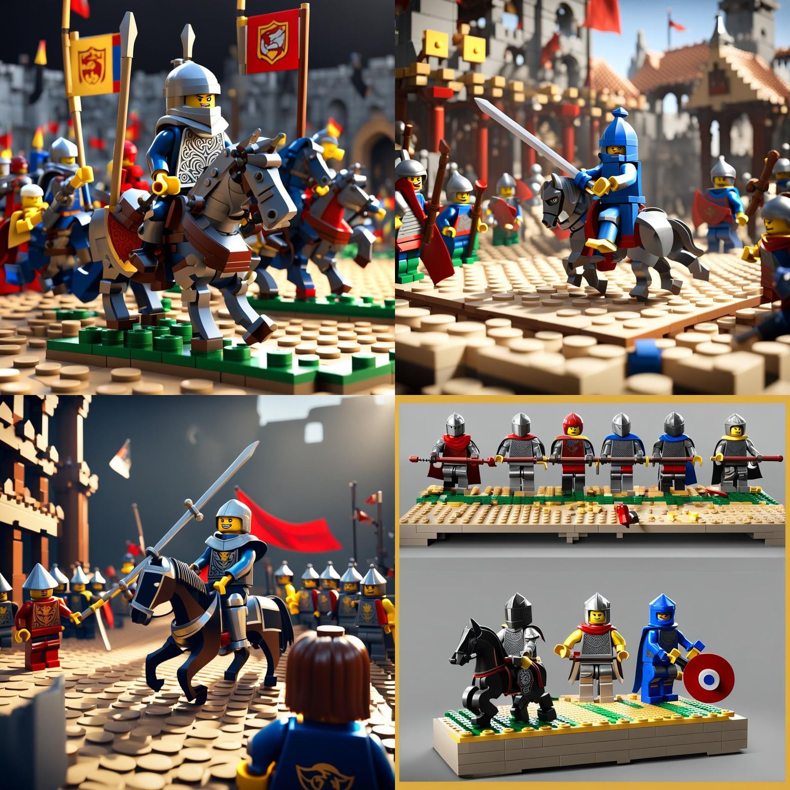 Lego Knight Jousting Tournament in 3D