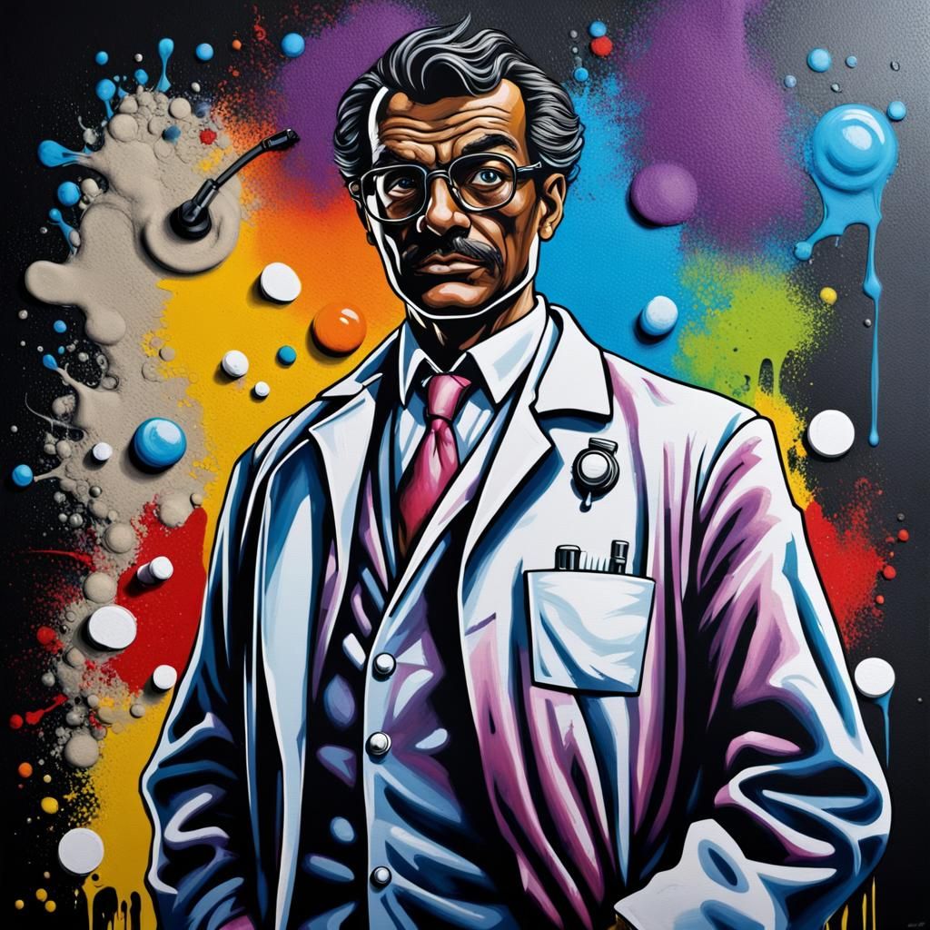 Doctor Black Graffiti Art in Street Style