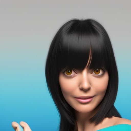 Claudia Winkleman as 3D Manga Concept Art