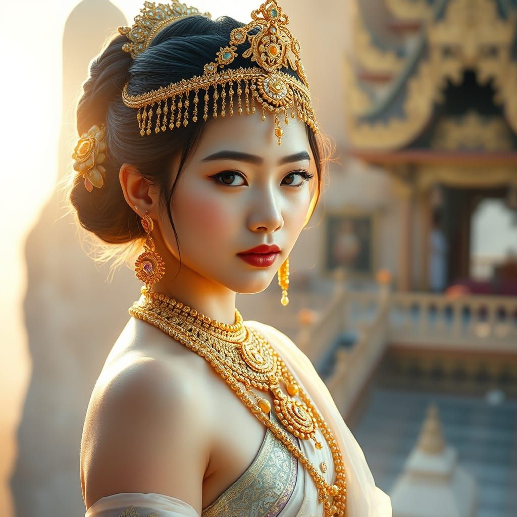 Ethereal Princess in Grand Mountain Palace