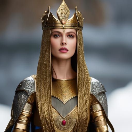 Arthurian Warrior Queen in Fantasy Style