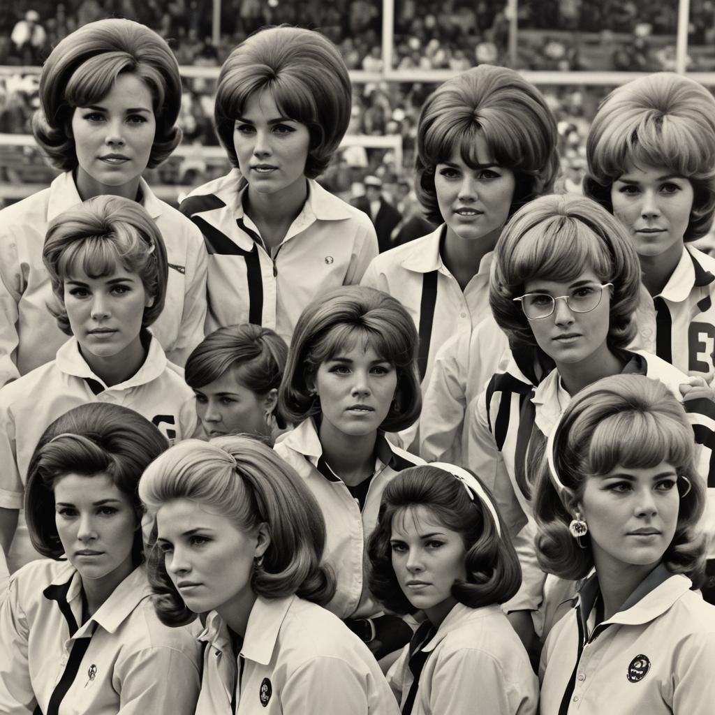 Abilene Texas Track Team, Bouffant Hairstyles, 1967