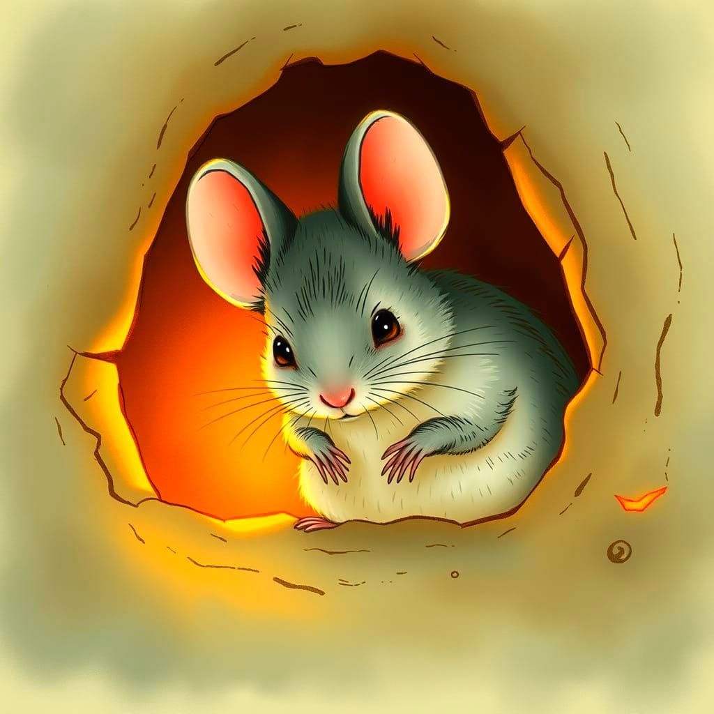 AI Image of a Shy Mouse
