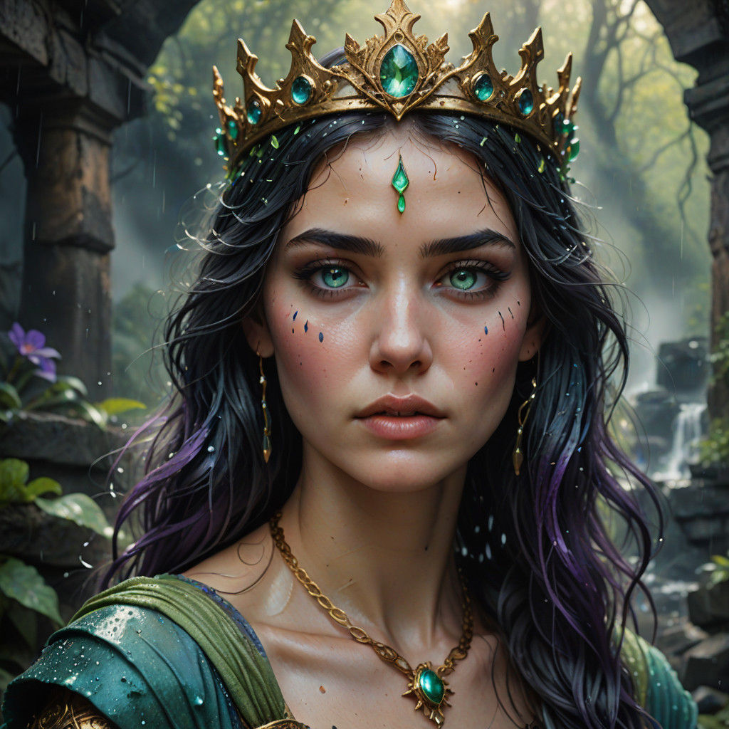 Hyper-Realistic Aphrodite in Dystopian Ruin