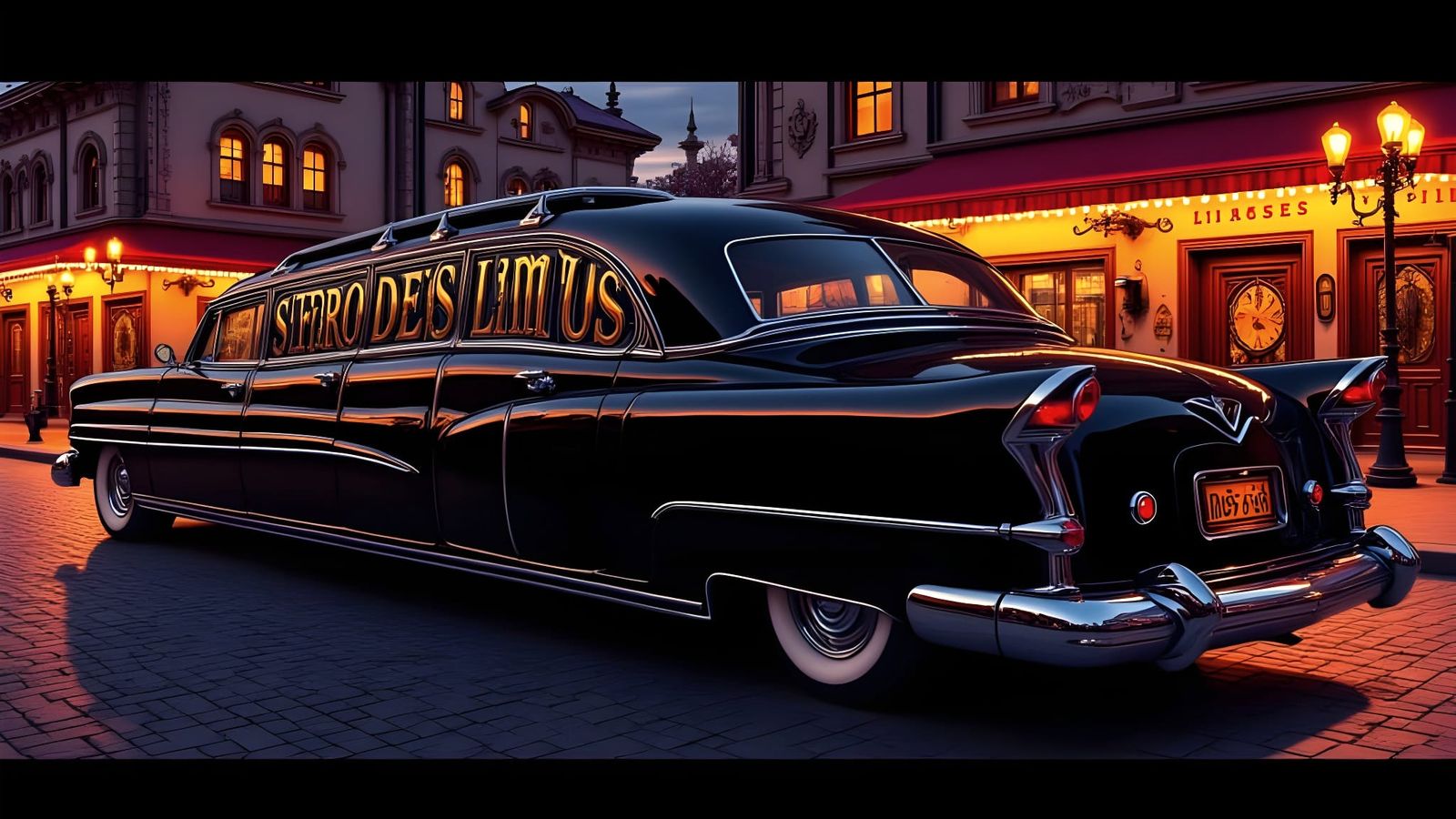 Strode's Limo Illustrated Text Art