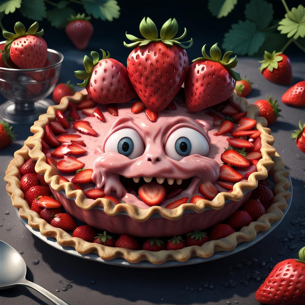 Strawberry pie monster