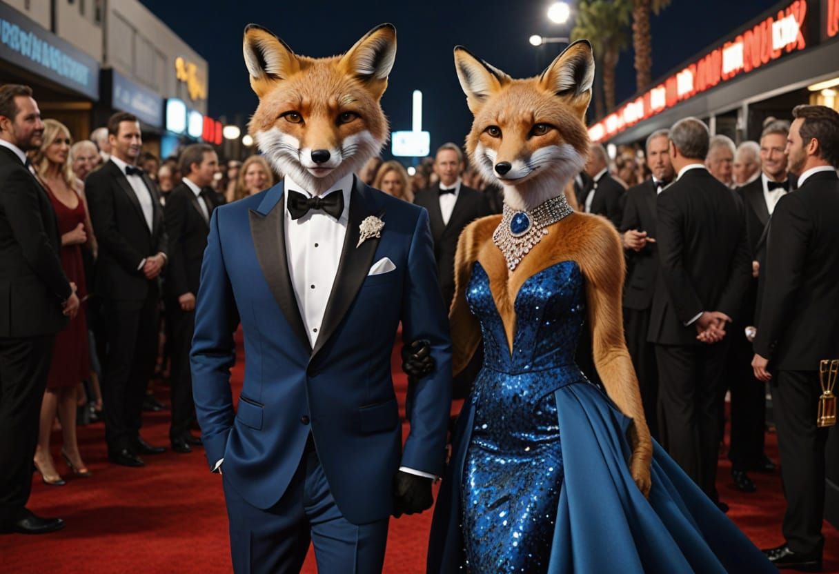Glamorous Fox Couple Stuns on Red Carpet at Hollywood Movie ...