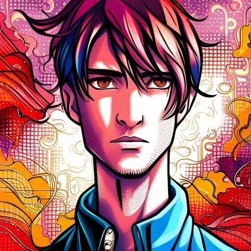 October Man: Disco Pop Manga Style Portrait