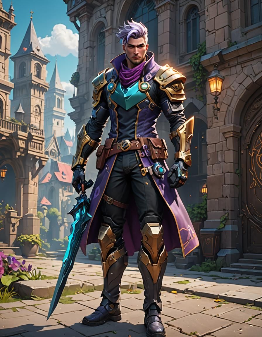 RPG Rogue Eros Character Design in Detailed Matte Painting