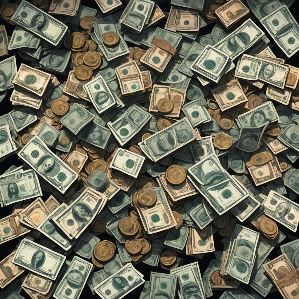 Money in Cel-Shaded Anime Style