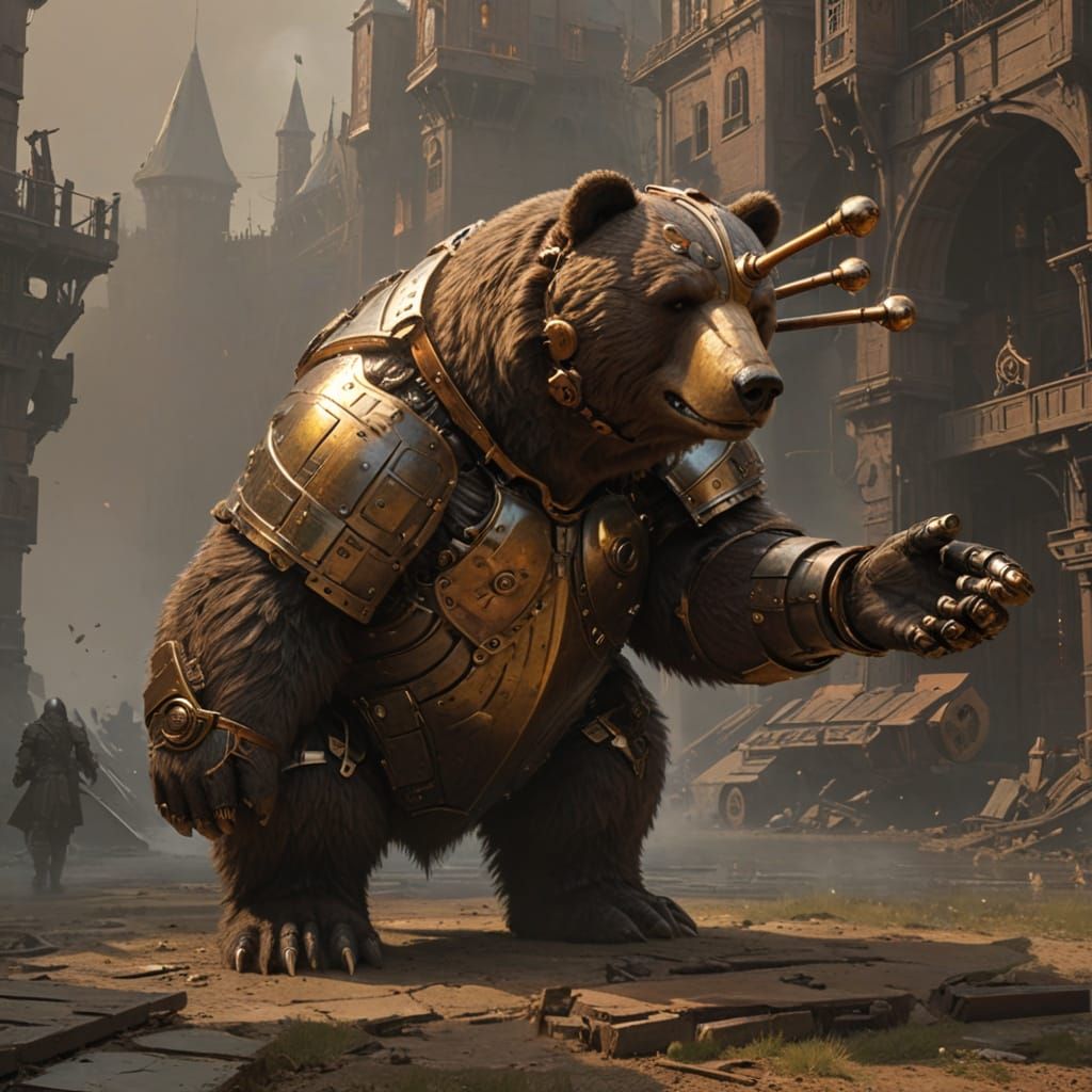 Cybernetic Grizzly Bear: A Futuristic Fusion of Strength and...