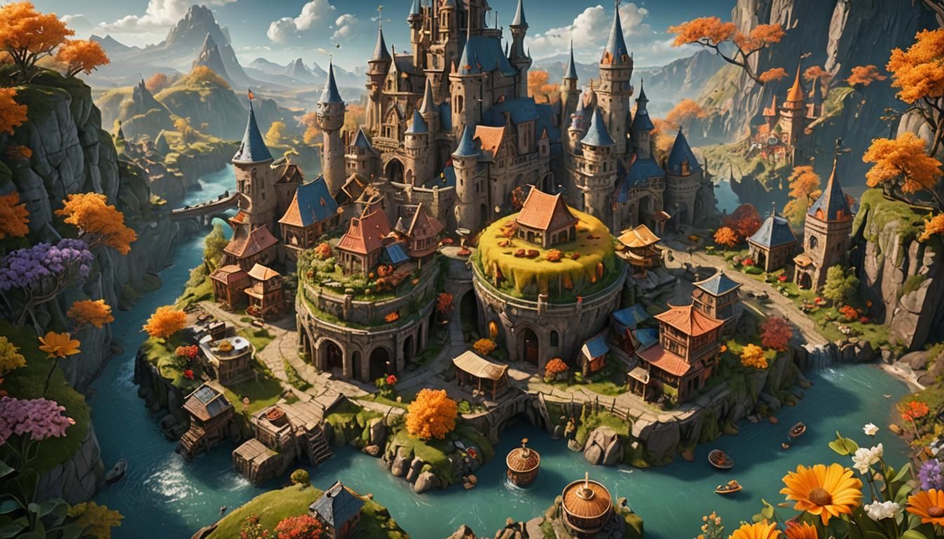 Fantastical Matte Painting with Intricate Details