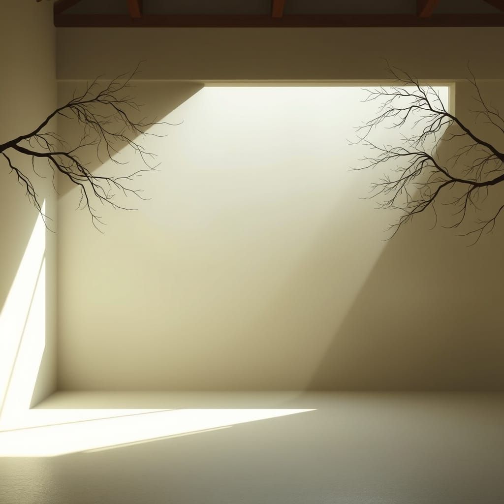 Serene Empty Space: Peaceful Stillness and Solitude