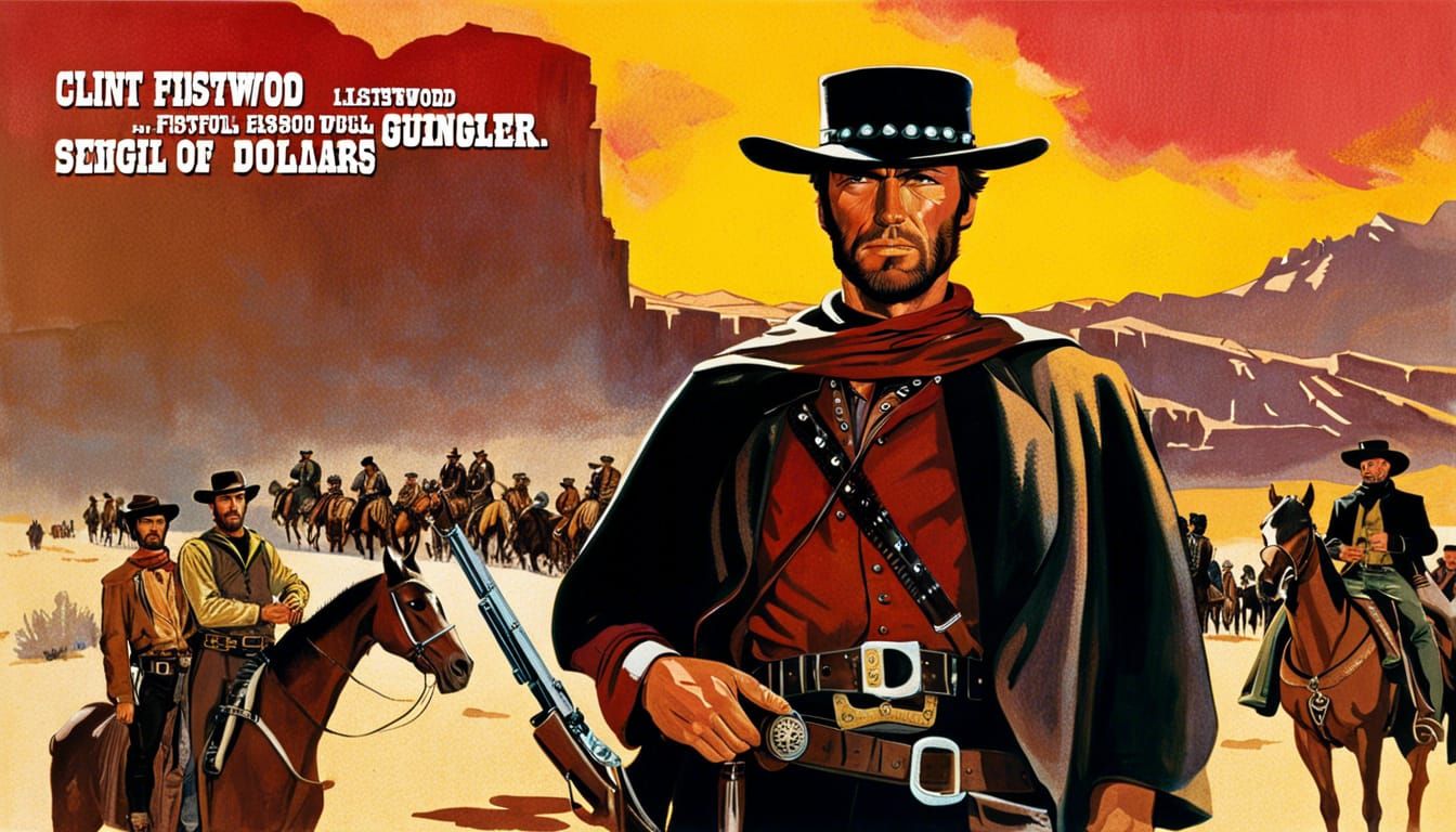 Vintage Gunslinger Movie Poster Art