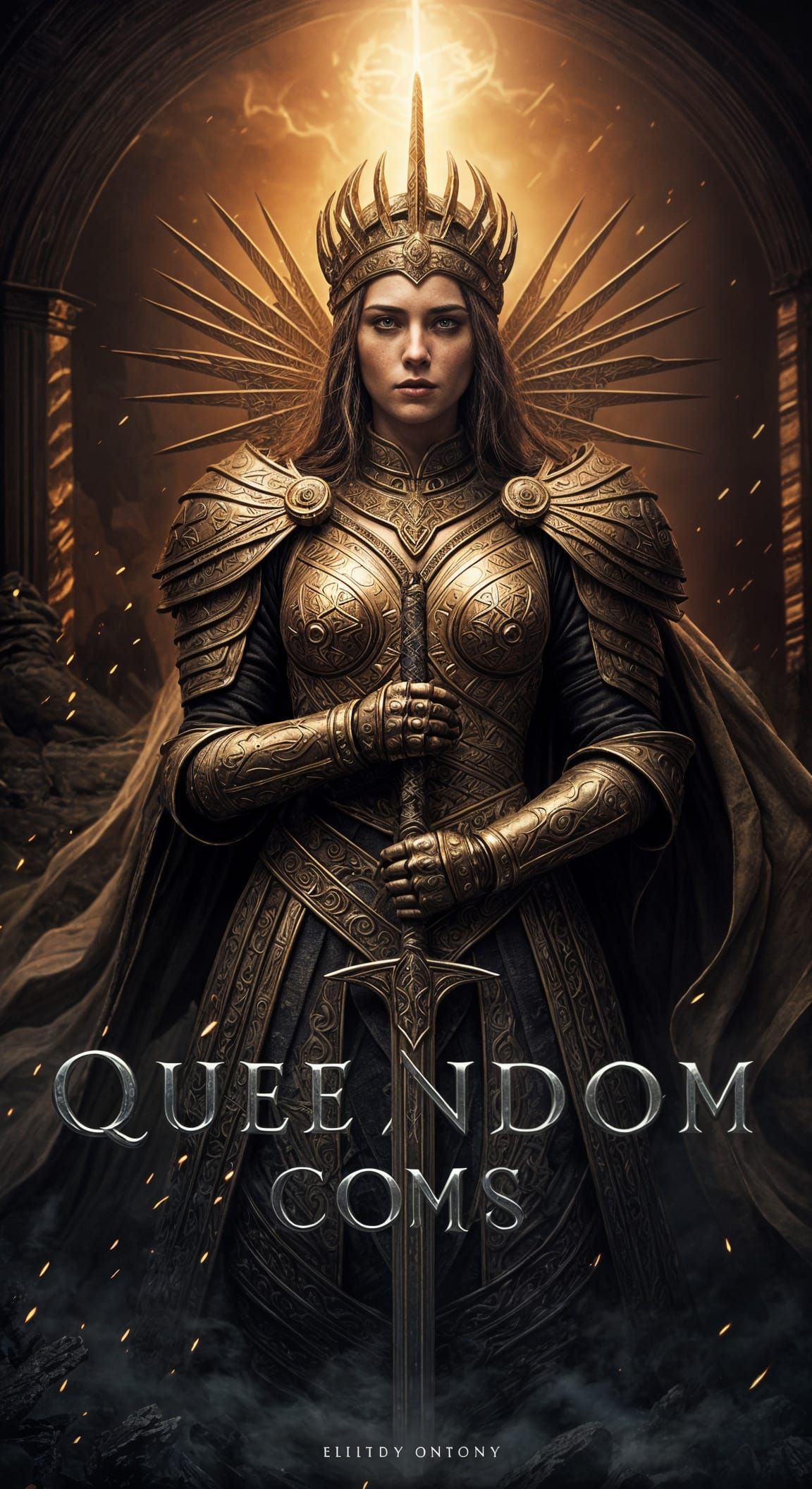 Epic Fantasy Video Game Cover: Queendom Come