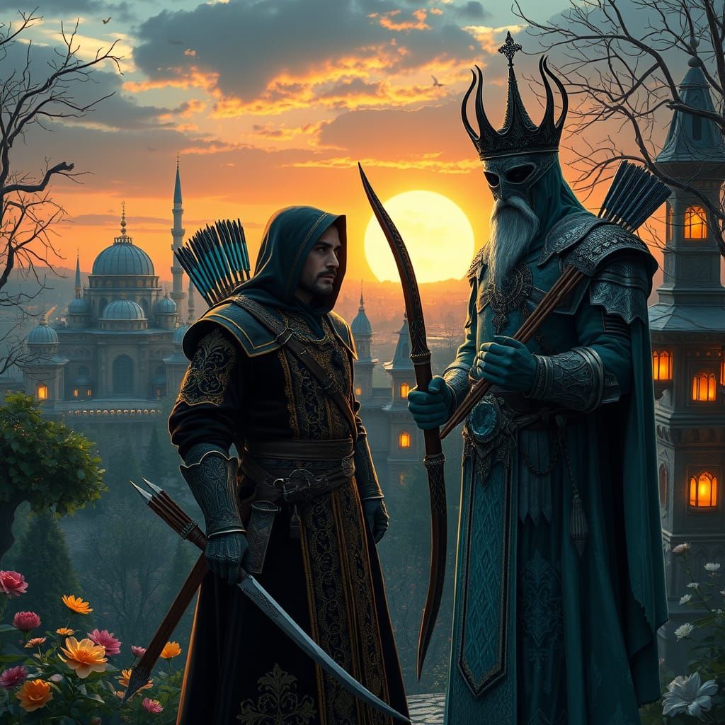 Hunter and Lich King in Ottoman-Inspired Fantasy