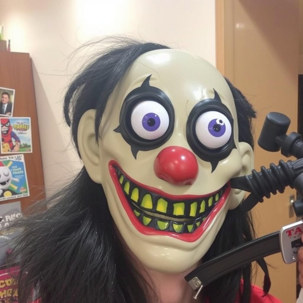 Humorous Scary Face Generated by AI