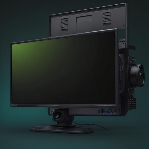 Completely Black tv with a completely bright Green screen bl...