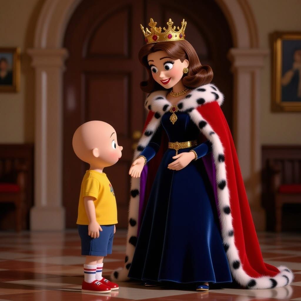 Queen Doris Collecting Caillou from School