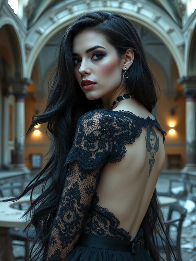 Gothic Goddess in Ruins