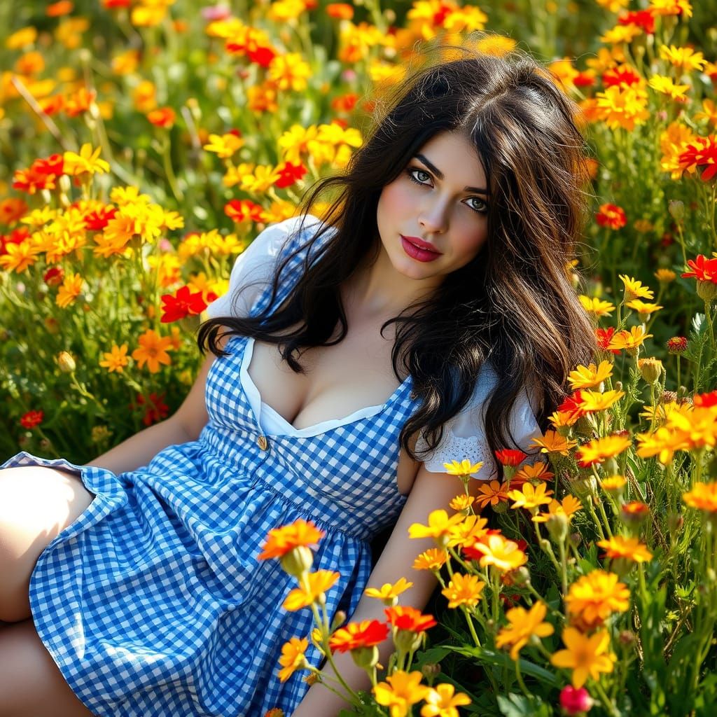 Dorothy in a Whimsical Land of Oz Scene